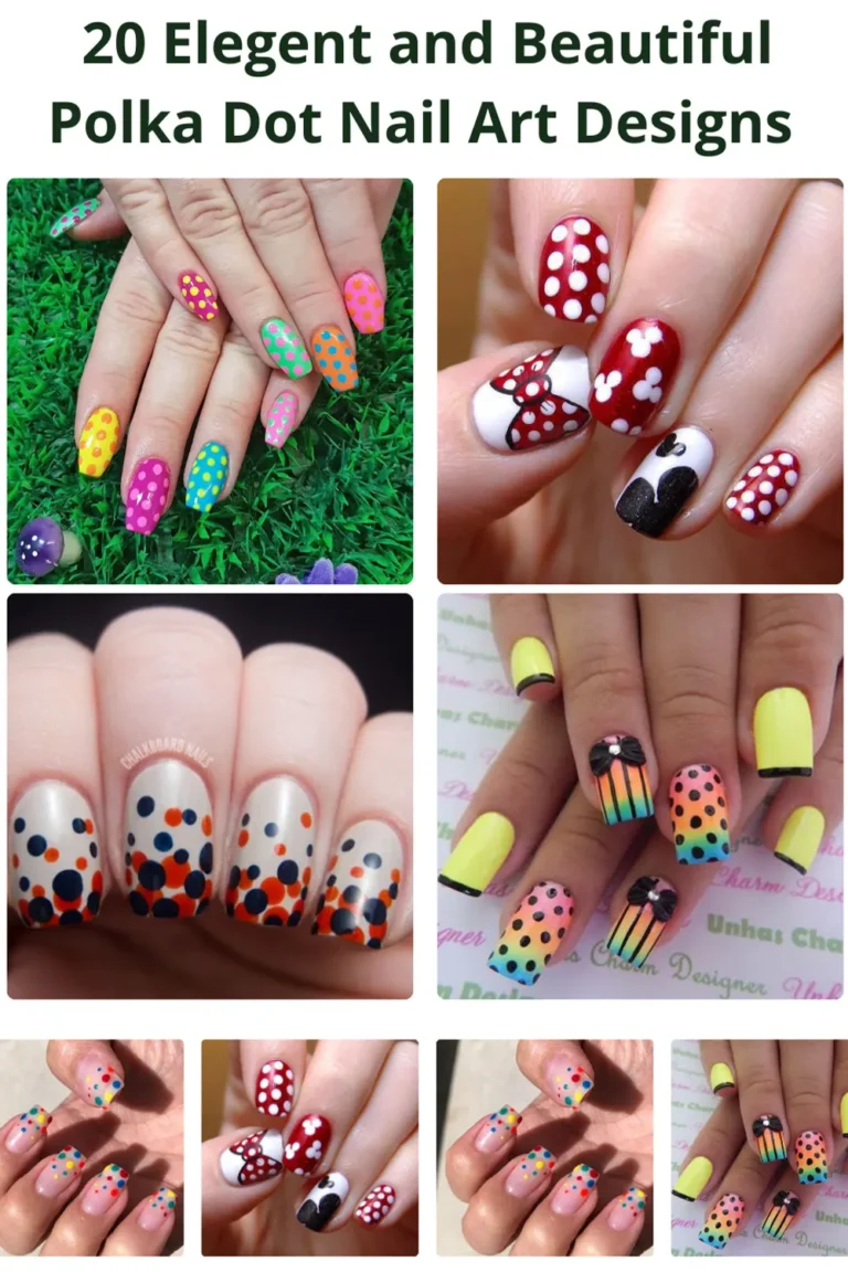 20 Elegent and Beautiful Polka Dot Nail Art Designs in 2024